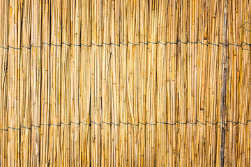 background wall of bound cane.
