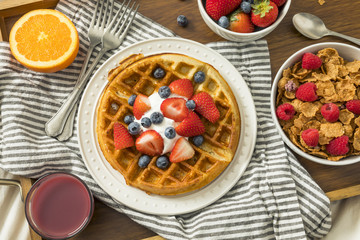 Healthy Homemade Breakfast in Bed