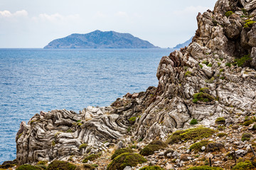Extreme geological folds in Crete, Greece taken on 8 May 2016