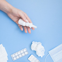 Concept of seasonal spring allergy