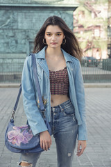 Fashion portrait of young beautiful woman.