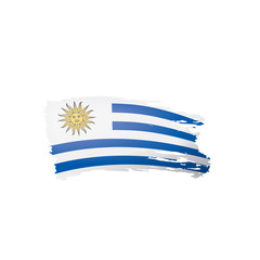Obraz premium Uruguay flag, vector illustration on a white background