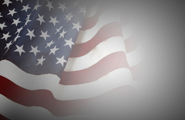America flag on grey