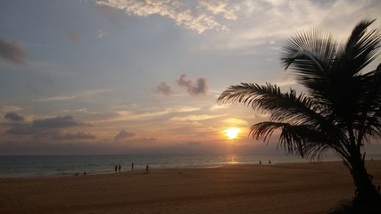 sunset on the beach