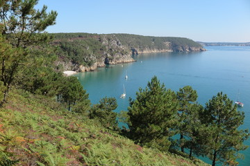 Obraz premium Pointe de Saint-Hernot, Cap de la Chèvre, Bretagne