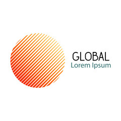 Logotipo global espacio negativo naranja