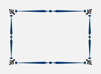 Marco elegante de color azul.