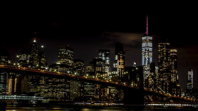 Fototapeta New York City (NYC) by night
