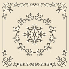 Vintage ornaments and dividers. Design elements set. Ornate floral frames and banners. Vector graphic elements for design.