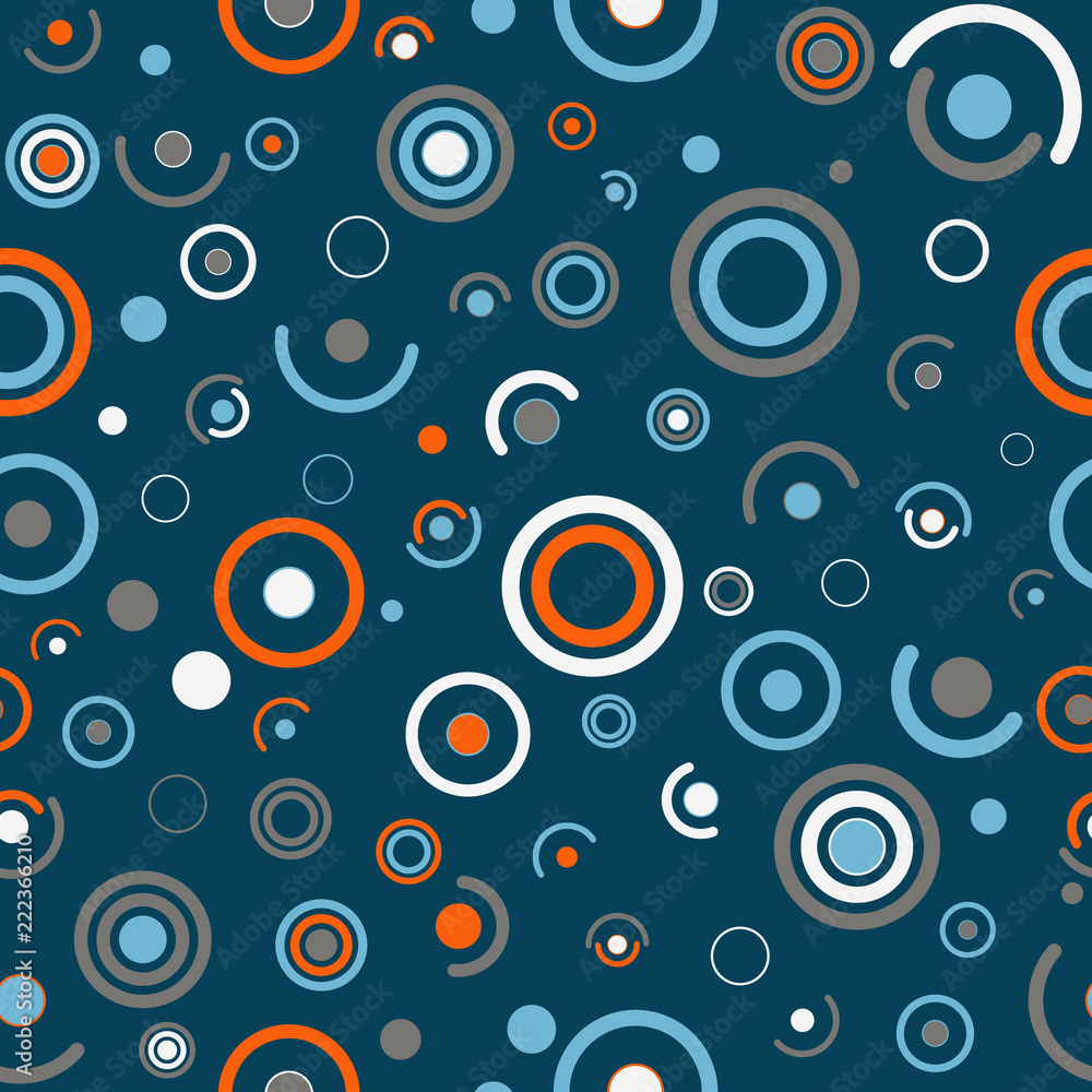 Aufkleber vector seamless pattern. abstract geometric background with circles
