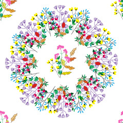 Delicate plant vector pattern for textile, Wallpaper or background, seamless pattern