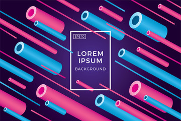 Fototapeta premium Creative geometric wallpaper. Trendy gradient shapes composition