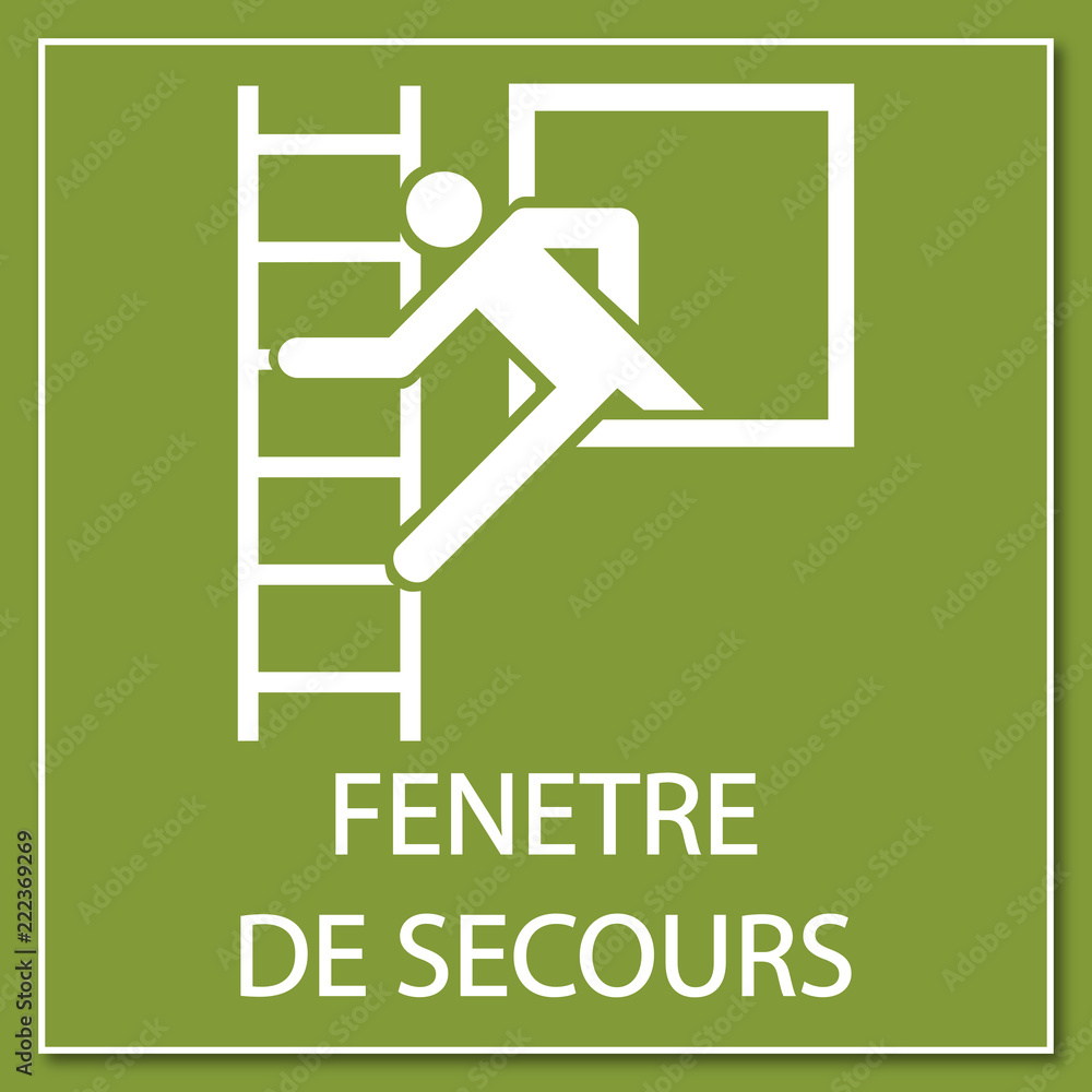 Wall mural Logo fenêtre de secours.