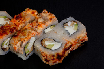 Japanese roll with salmon