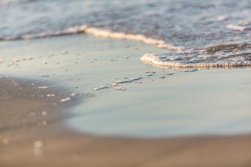 Wave of the Sea on a Beach