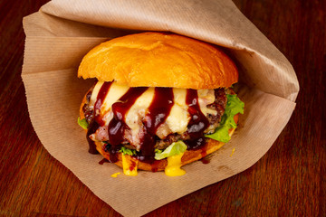 Homemade tasty burger