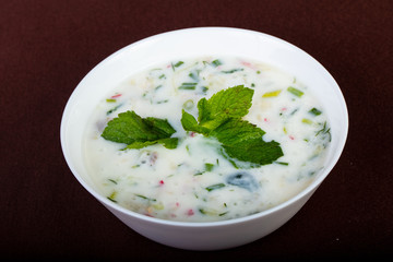 Okroshka cold soup