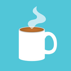 hot coffee cup icon- vector illustration