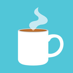 hot coffee cup icon- vector illustration