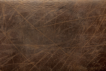 brown leather texture may used as background .