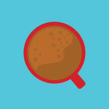 hot coffee cup- vector illustration