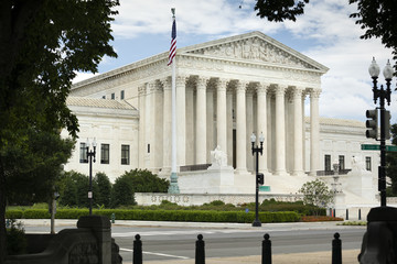 Obraz premium Americas highest court of law the Supreme Court in Washington DC United States