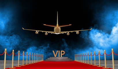 Red carpet Private jet with a Luxury vip