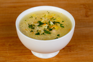 Chicken soup with noodle