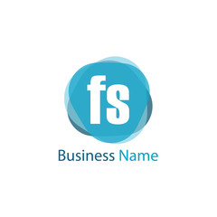 Initial Letter FS Logo Template Design