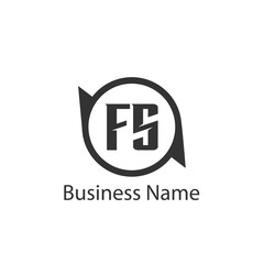 Initial Letter FS Logo Template Design