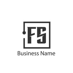 Obraz premium Initial Letter FS Logo Template Design