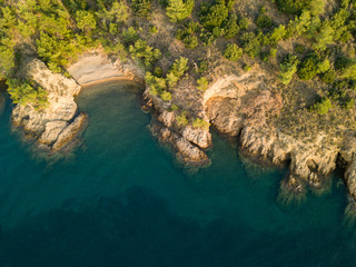 Aerial view of Thasos, Greece.