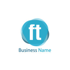 Fototapeta premium Initial Letter FT Logo Template Design