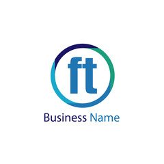 Initial Letter FT Logo Template Design