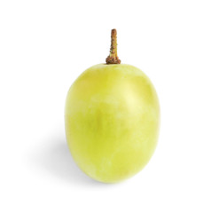 Fresh ripe juicy green grape isolated on white