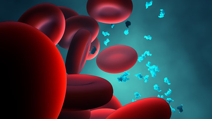 Universal blood , red blood cells with enzyme
