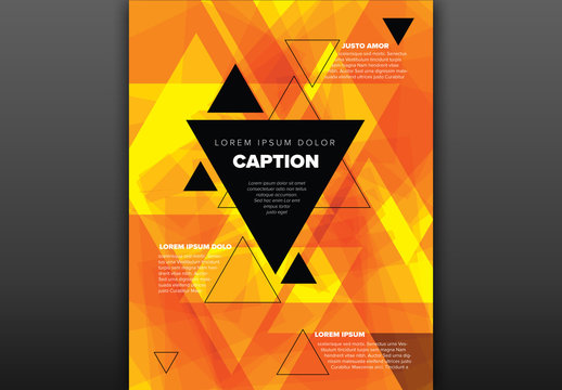 Poster Layout with Triangular Elements