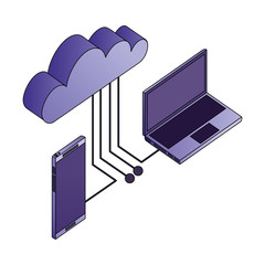 cloud computing with smartphone and computer