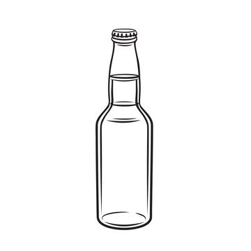 Beer Glass Bottle With Splash. Sketch Style Vector Illustration. Stock  Vector | Royalty-Free | FreeImages