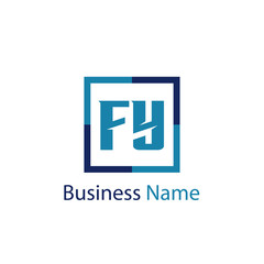 Initial Letter FY Logo Template Design