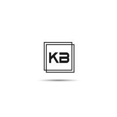 Initial Letter KB Logo Template Design
