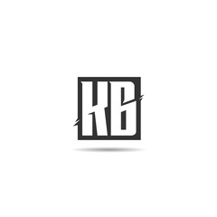 Initial Letter KB Logo Template Design