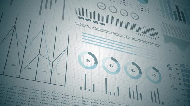 Statistics, financial market data, analysis and reports, numbers and graphs.