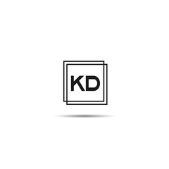Initial Letter KD Logo Template Design