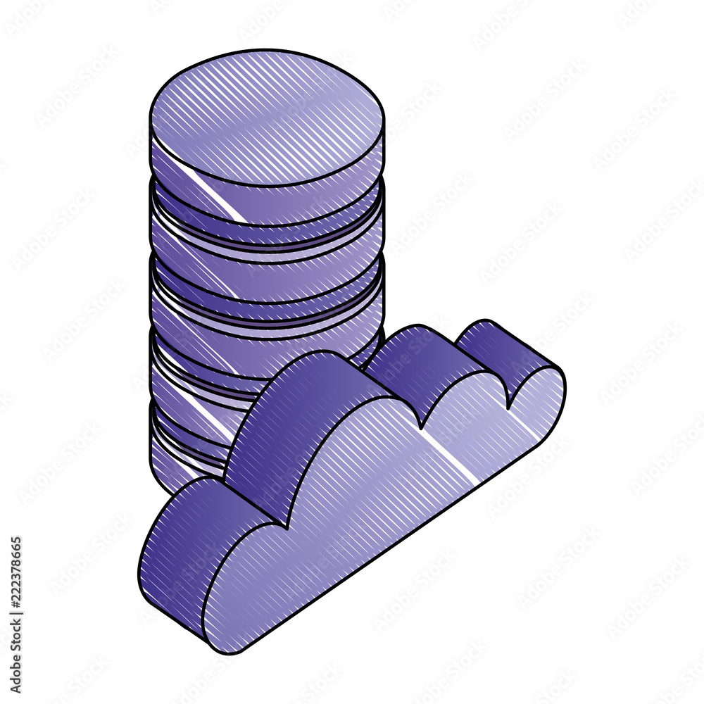Poster cloud computing storage database digital network