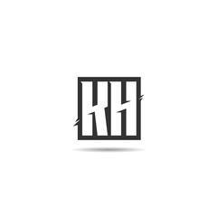 Initial Letter KH Logo Template Design