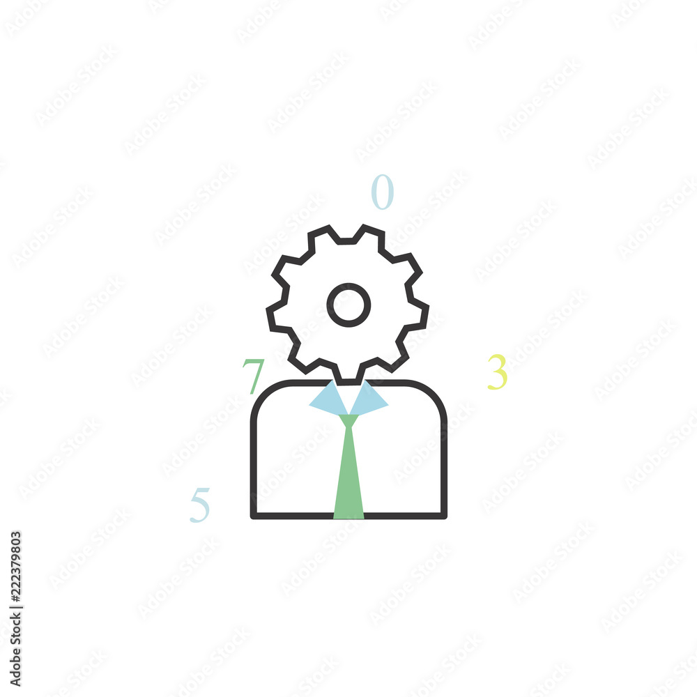 Aufkleber development colored icon. element of business for mobile concept and web apps icon. thin line icon f