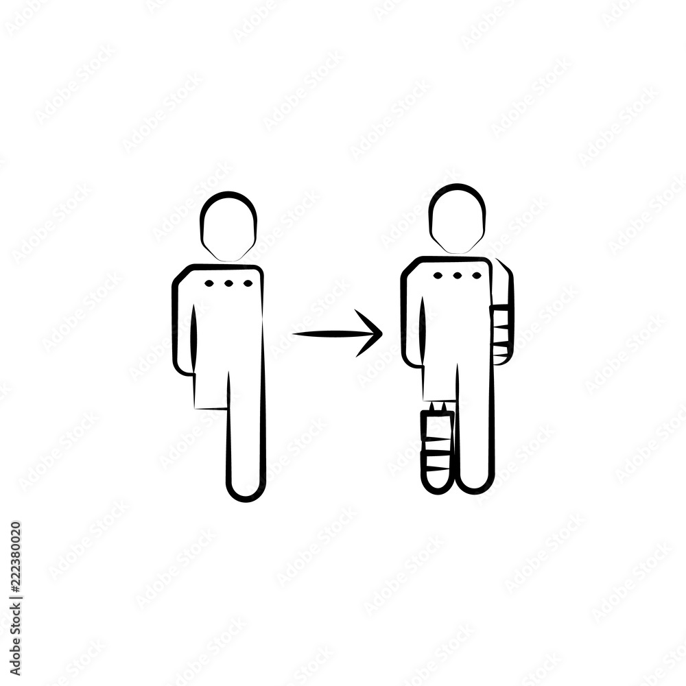 Poster cybernetics icon. element of mad science icon for mobile concept and web apps. hand drawn cybernetic