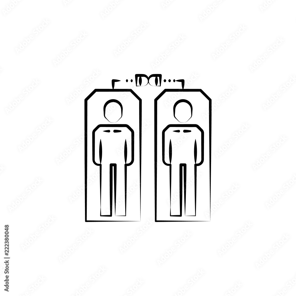 Poster clones icon. element of mad science icon for mobile concept and web apps. hand drawn clones icon can