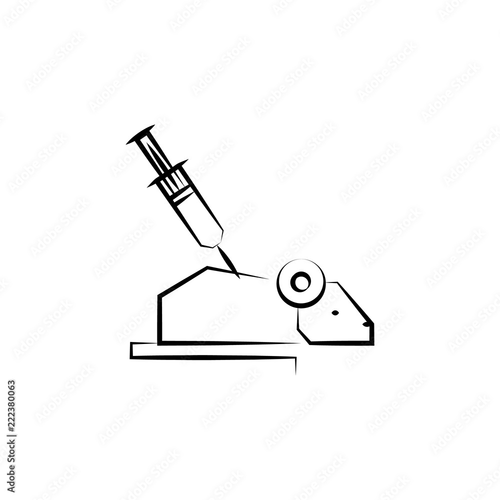 Poster genetic engineer icon. element of mad science icon for mobile concept and web apps. hand drawn genet